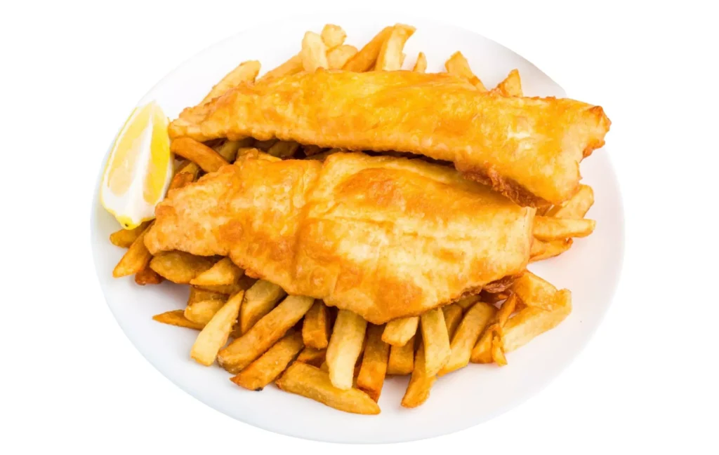 Union Jack Fish and Chips Menu (1 Gluten Free Fish n Chips)